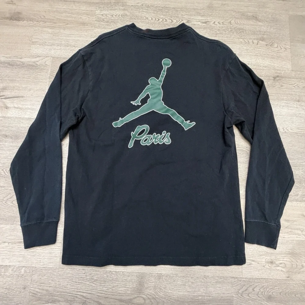 Nike Air Jordan X PSG Paris Saint Germain Long Sleeve T-Shirt Mens M DB6512-010